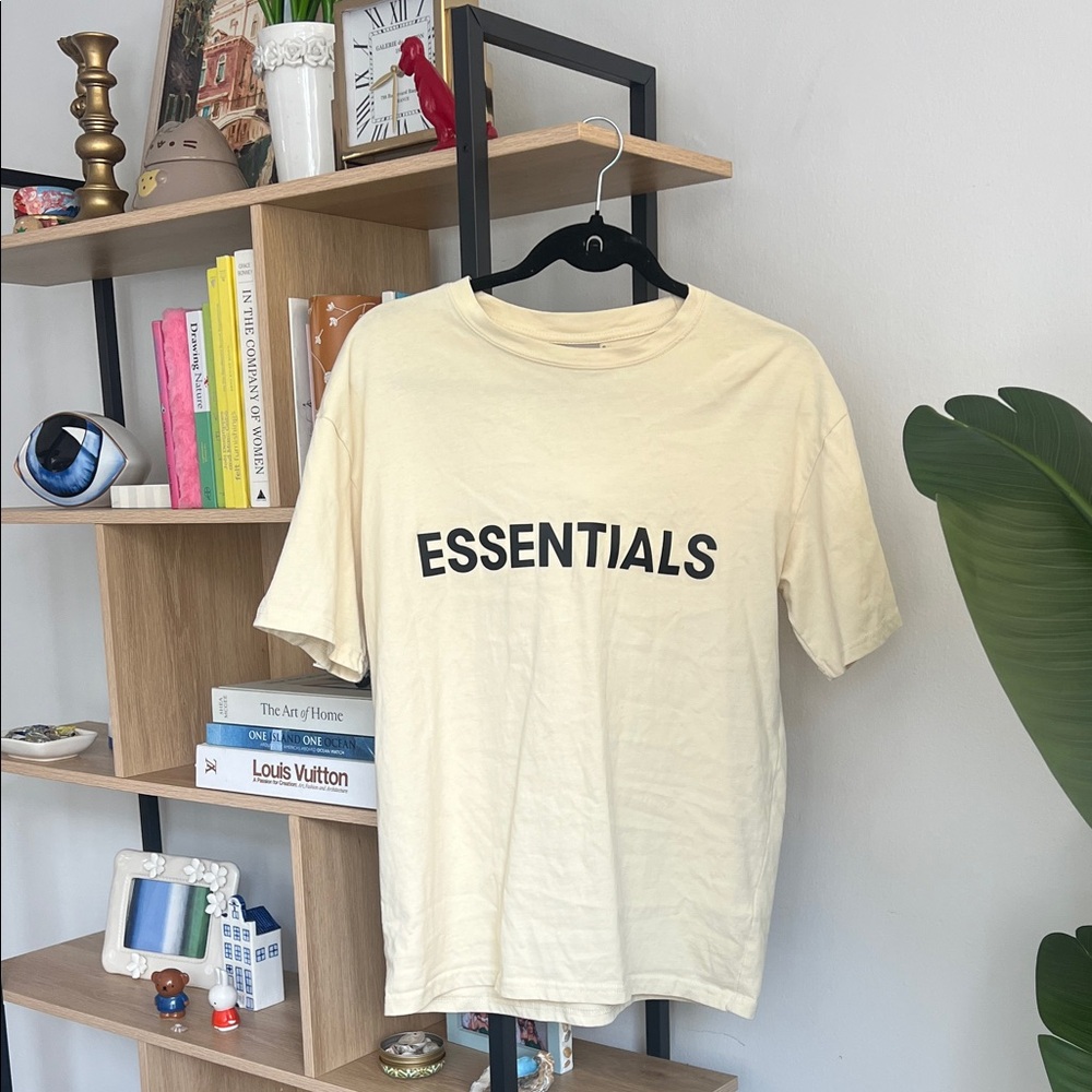 Essentials Cream Short Sleeve Tee
